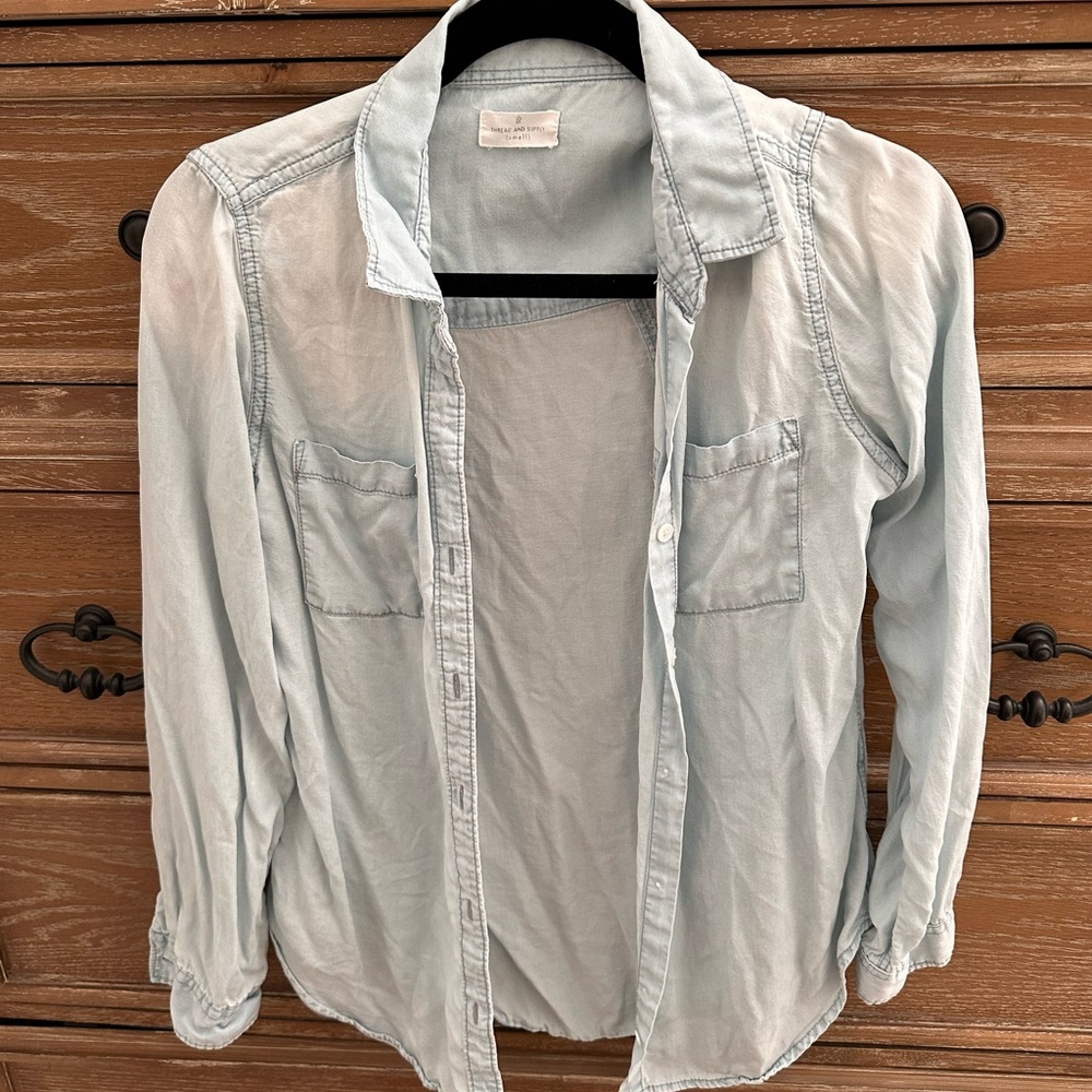 Chambray button down shirt (shacket)